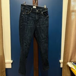 Loft Outlet Petite Curvy Skinny Jeans size 8P, dark wash